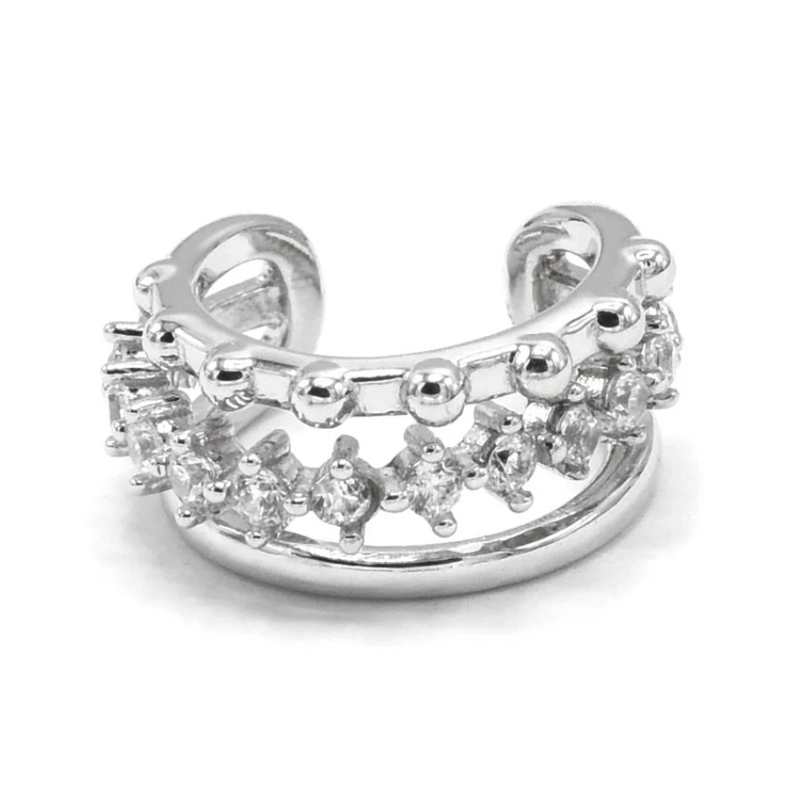 Ear Cuff With Cubic Zirconia No Piercing Needed